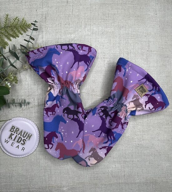 Starpsezonas softshell cimdi  - Violeti zirgi